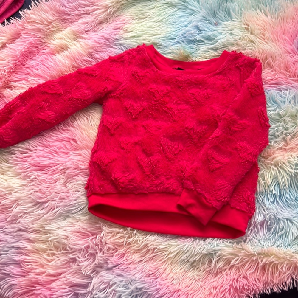 Hot pink heart sweater